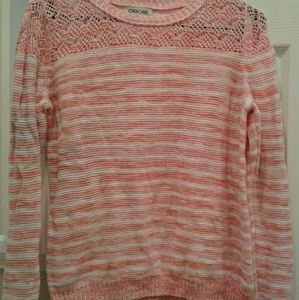 Pink and white stripes sweater